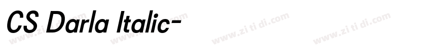 CS Darla Italic字体转换 CS Darla Italic字体转换